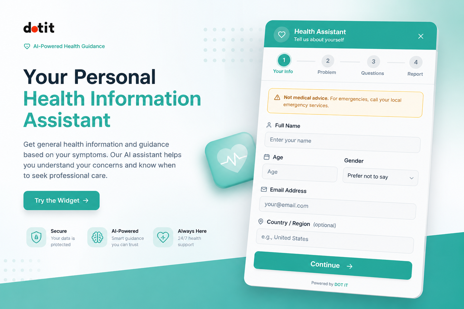 AI Health Information Assistant dashboard preview - Healthcare AI automation project by Indian developers
